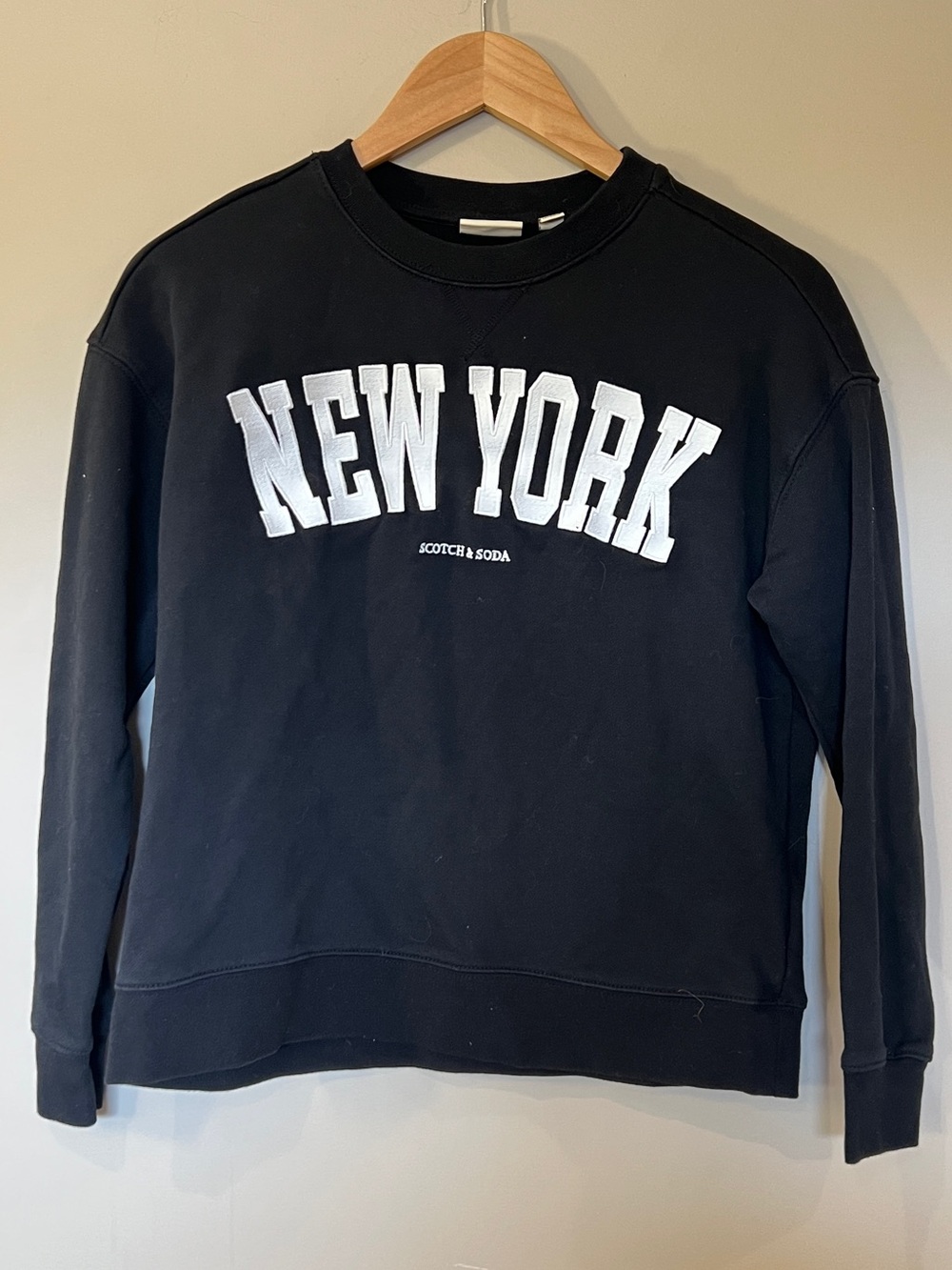Scotch & Soda Amsterdam New York Sweatshirt Women’s XS Black Crewneck - Picture 3 of 6